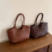 Hand-Woven Tote Bag – French Style Basket Shoulder Bag SF