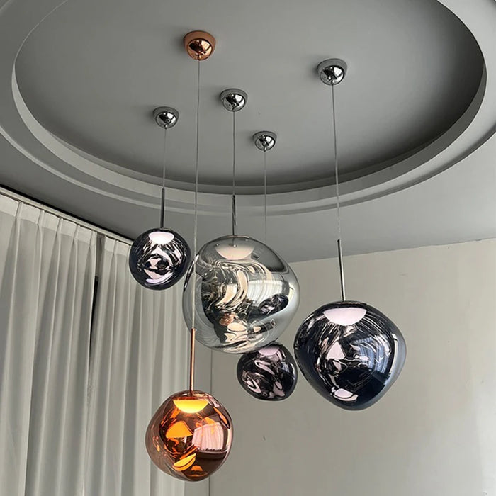 Smart Dimmable Pendant Light – Polished Chrome LED Cord Fixture - Samanta Factory