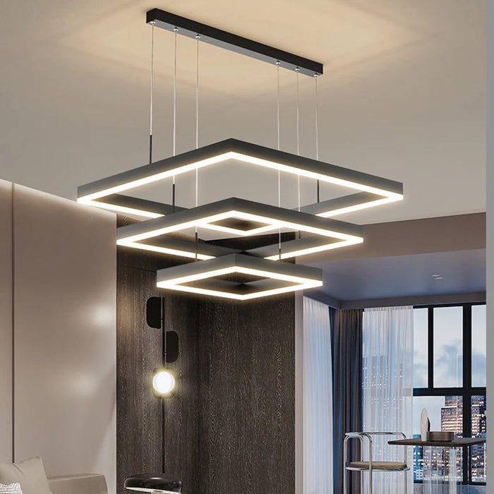Modern LED Ring Pendant Light – Dimmable Multi-Color Ceiling Fixture for Living & Bedroom Spaces - Samanta Factory