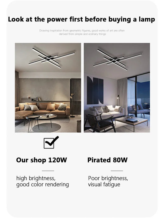 Ceiling Light – Modern Nordic Iron & Acrylic Design with LED Illumination - Samanta Factory