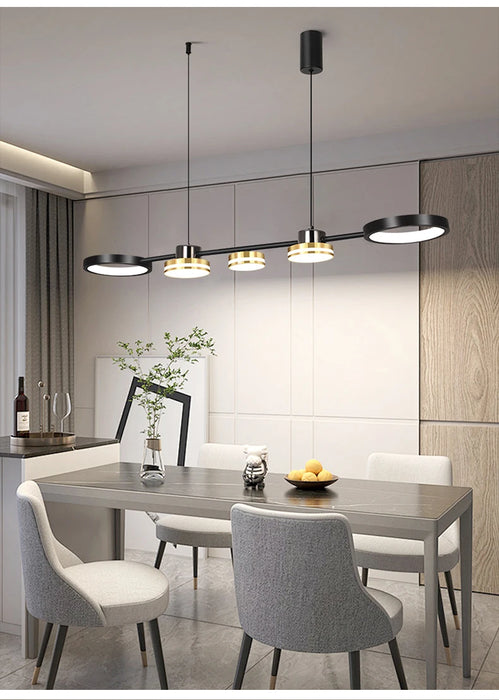Modern Ring Pendant Light – 48W LED Chandelier with Soft Eye-Care Illumination - Samanta Factory