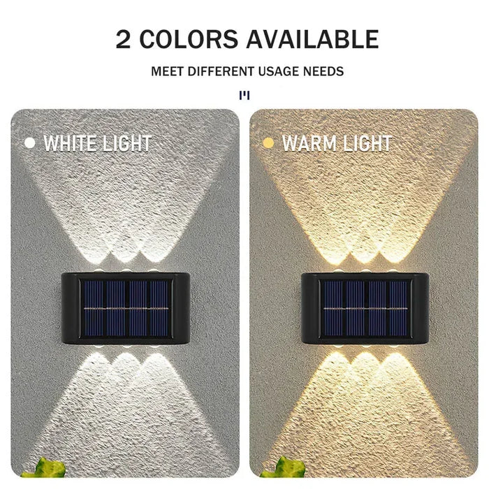 Solar Wall Light – Up & Down Waterproof LED for Modern Outdoor Decor - Samanta Factory