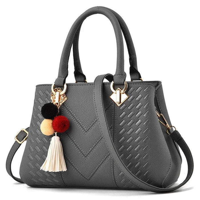 Women’s Large Capacity Boston Handbag – PU Leather Shoulder & Crossbody Tote Bag SF