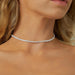 Moissanite Tennis Necklace – Adjustable 2 mm D-Color Shine SF