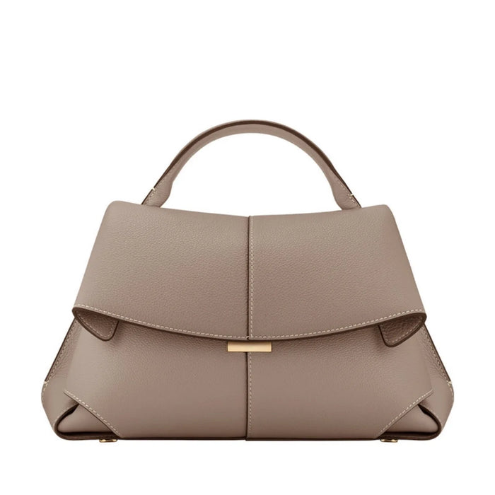 European Style Shoulder Handbag-Pleated Cowhide Leather Designer Crossbody Bag for Women - Samanta Factory