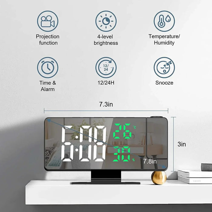 LED Alarm Clock – Bold Digital Display & USB Powered SF