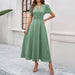 Junior Y2K Midi Dress – Puff Sleeves & Slim A-Line Silhouette - Samanta Factory