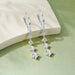 Moissanite Drop Earrings – D-Color Round Cut 925 Sterling Silver SF