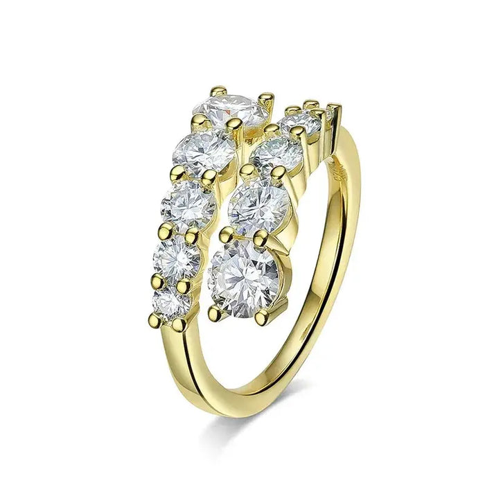 Moissanite Bridal Ring – D-Color VVS1 Round Cut in 925 Sterling Silver SF