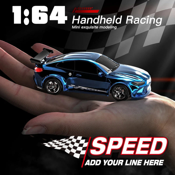 1/64 Mini RC Car – 2.4G 4WD High Speed Drift Remote Control GTR Racing Model SF