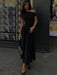 Maxi Dress – Pleated Patchwork Elegance - Samanta Factory