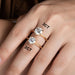 Moissanite Engagement Ring – D Color Lab-Certified 925 Sterling Silver SF