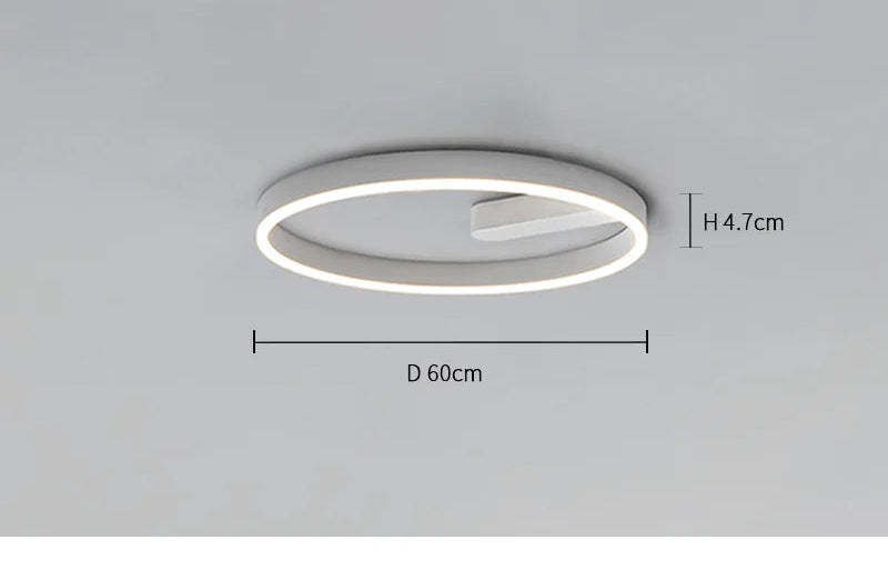 LED Ceiling Light – Modern Surface-Mounted Design with Dimmable Remote Control - Samanta Factory