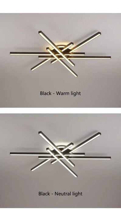 LED Ceiling Light – Modern 4-Bulb Aluminum Fixture for Living Spaces - Samanta Factory