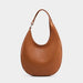 Genuine cow leather women’s half-moon shoulder bag with interior pockets, soft and fashionable for everyday use