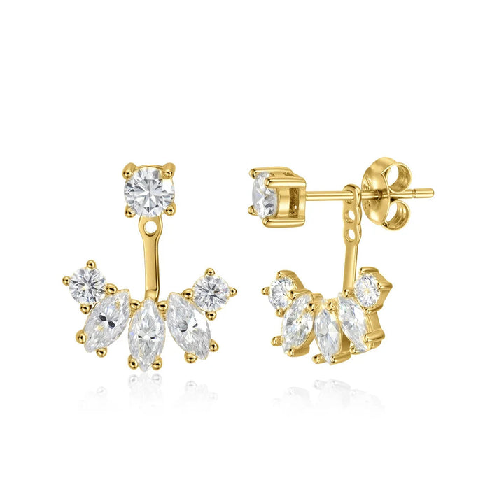 Moissanite Drop Earrings – GRA Certified D Color VVS1 Sparkle SF