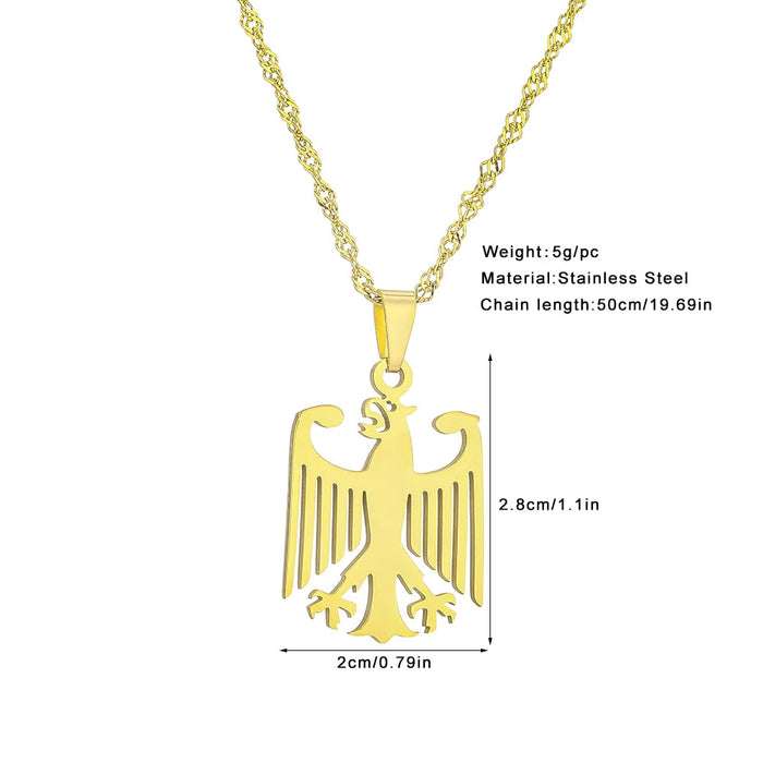 Eagle Pendant Necklace – Patriotic Unisex Chain SF
