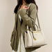 Women’s Tote Bag – Soft Microfiber Leather Casual Handbag with Zipper Closure - Samanta Factory