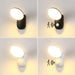 PIR motion sensor LED wall light, waterproof outdoor aluminum lamp for porch, garden, and home security.