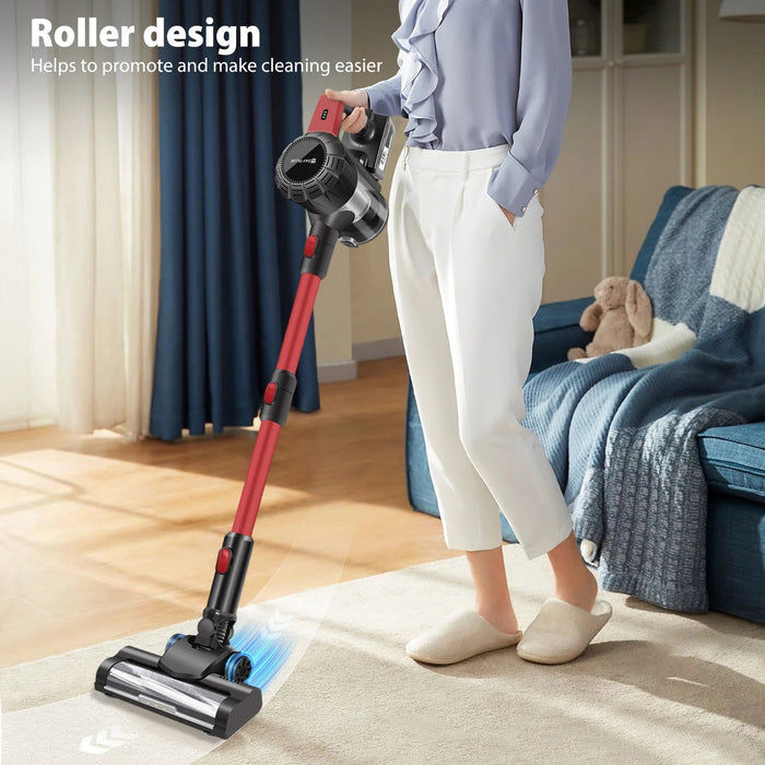 Cordless Vacuum Cleaner – 6-in-1 Stick Vacuum with 15kPa Suction & LED Searchlight SF