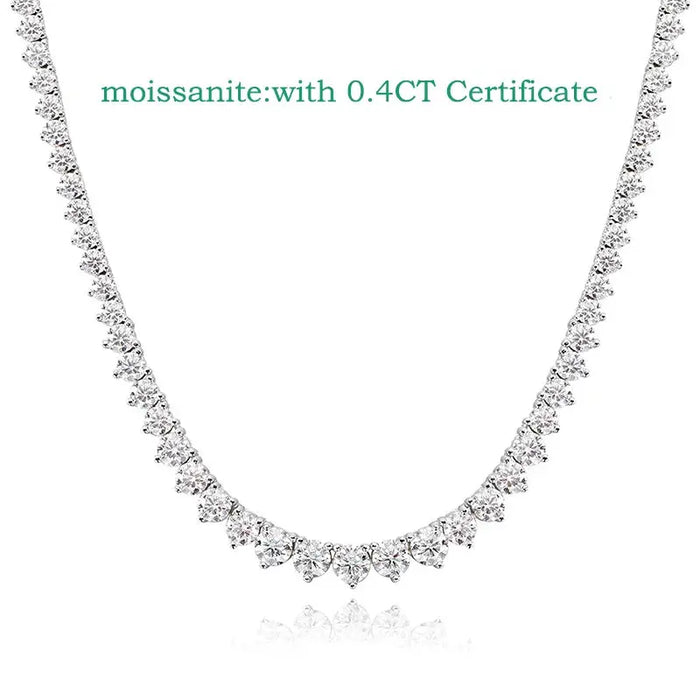 Moissanite Pendant Necklace – D-Color VVS1 Water Drop in 925 Sterling Silver SF