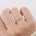 Moissanite Jewelry Set – 925 Sterling Silver Cluster Necklace & Ring SF