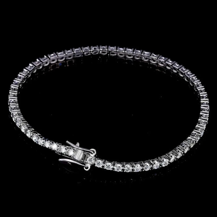 Moissanite Vintage Bracelet – 925 Sterling Silver Unisex Jewelry - Samanta Factory