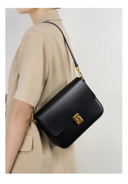 Split Leather Satchel Bag – Moderate Hardness for Women SF