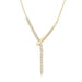 925 Sterling Silver Moissanite Y-Shaped Pendant Necklace SF