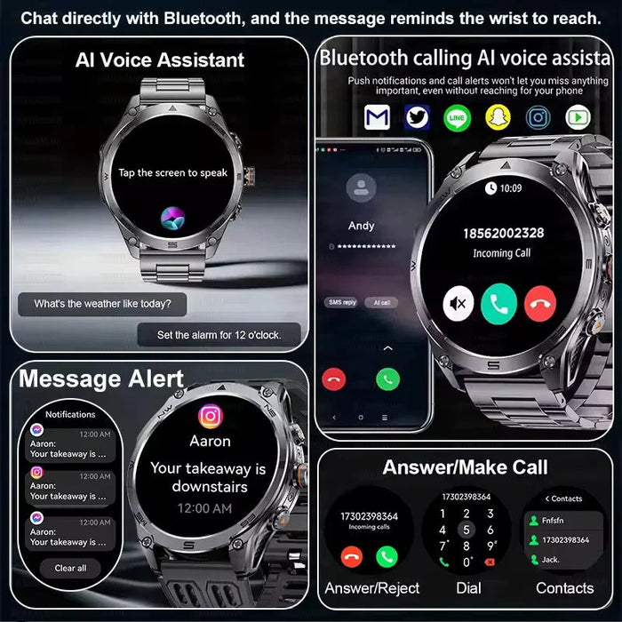 Unisex GPS Smart Watch – AMOLED Display with 170+ Sports Modes SF