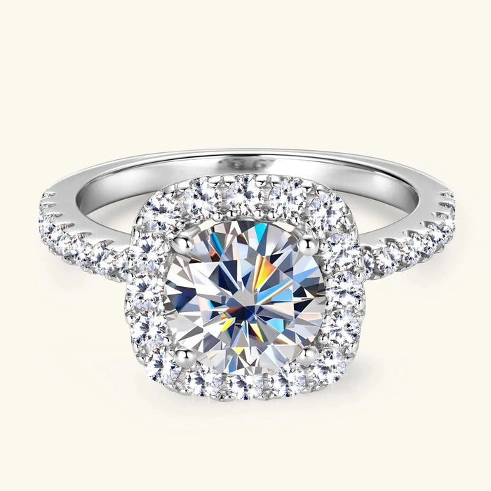 Brilliant GRA-Certified Moissanite Ring for Women with Hypoallergenic 925 Silver SF