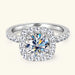 Brilliant GRA-Certified Moissanite Ring for Women with Hypoallergenic 925 Silver SF