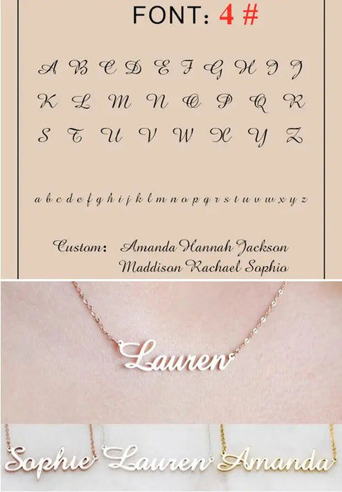 Custom Name Necklace – Personalized Pendant for Women Sf