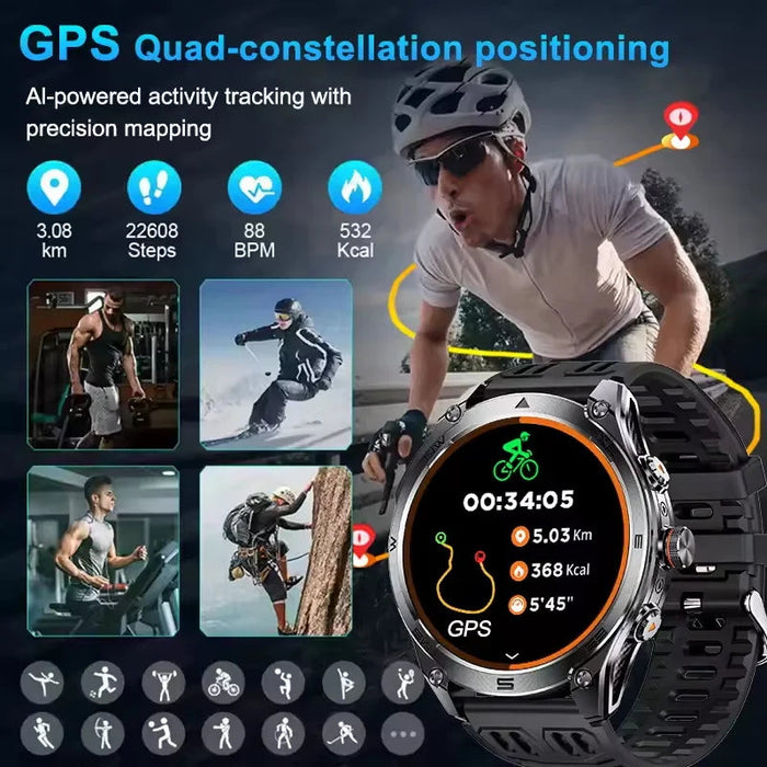 Unisex GPS Smart Watch – AMOLED Display with 170+ Sports Modes SF