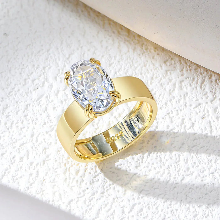 Moissanite Wedding Band Ring – 4.5CT D-Color 925 Sterling Silver SF
