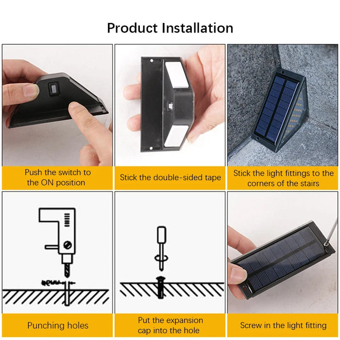 Solar LED Step Lights – Waterproof Outdoor Pathway Lighting SF