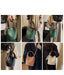 PU Leather Knitted Bucket Bag – Soft Casual Messenger Handbag for Women - Samanta Factory