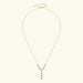 925 Sterling Silver Moissanite Y-Shaped Pendant Necklace SF