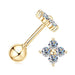 Moissanite Stud Earrings – 10k Gold Four-Leaf Clover Design SF