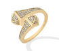Double Snake Moissanite Ring – S925 Silver Adjustable Design SF