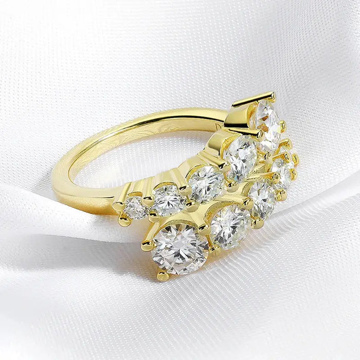 Moissanite Bridal Ring – D-Color VVS1 Round Cut in 925 Sterling Silver SF