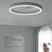 LED Ceiling Light – Modern Surface-Mounted Design with Dimmable Remote Control - Samanta Factory