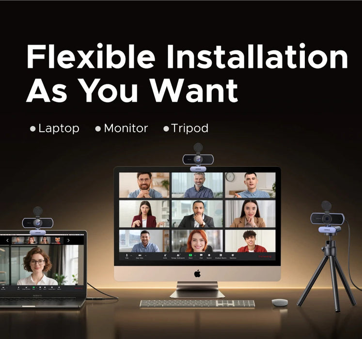 4K Webcam – 8MP Auto Focus with USB Plug & Play SF