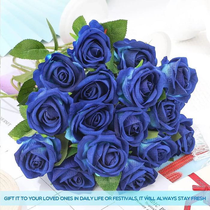 Artificial Velvet Roses – 50PCS Long-Stem Flower Bouquet SF