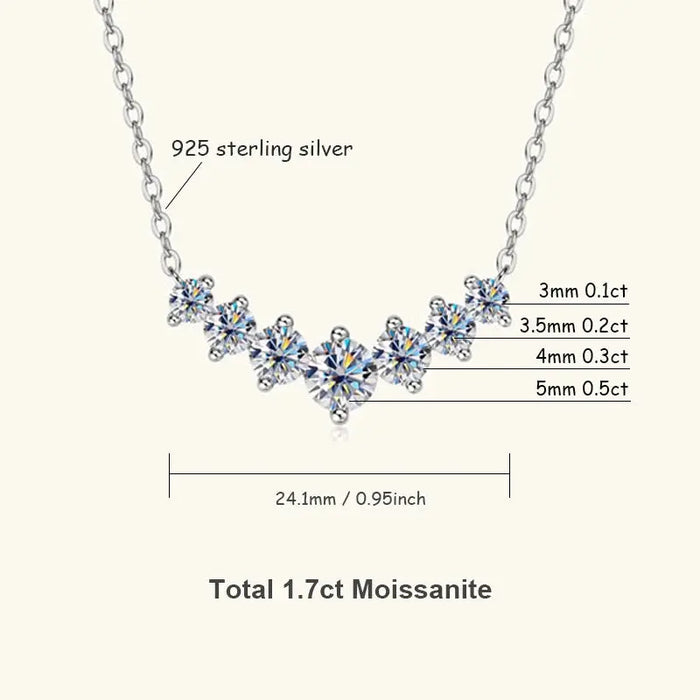 Moissanite Pendant Necklace – D Color VVS1 Sparkle in 925 Sterling Silver SF