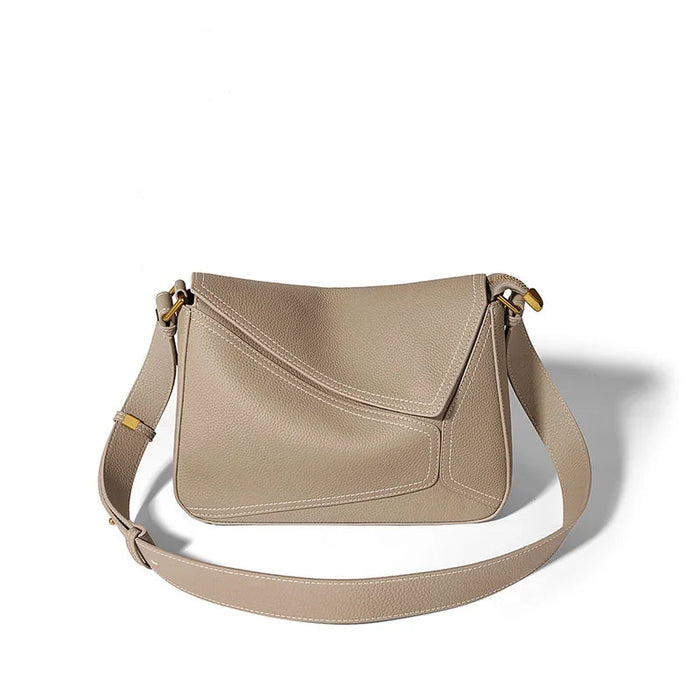 Stylish Split Leather Bucket Shoulder Bag – Versatile Women’s Handbag for Work & Casual Outings - Samanta Factory