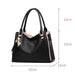 Women's Fur Detail Satchel Bag – PU Leather Patchwork Zipper Handbag SF