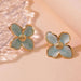 Stud Earrings – Vintage Petal Design in Stainless Steel SF