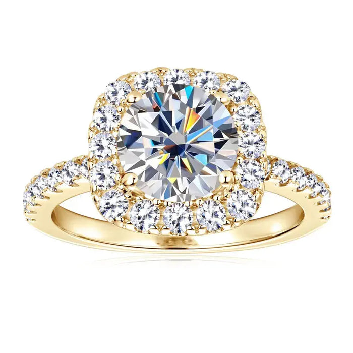 Moissanite Engagement Ring – 2ct D-Color VVS1 in 925 Sterling Silver SF