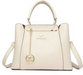 Women’s PU leather tote bag – soft casual fashion handbag with zipper closure and sequined detail